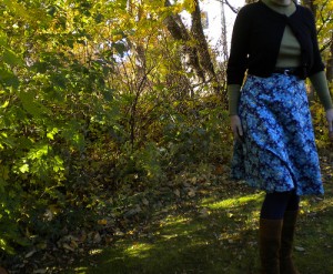 Quarter circle skirt