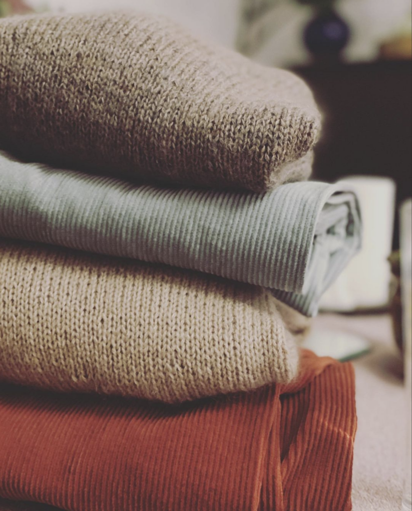 A bouncy bunch of corduroy and knits I have made.